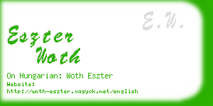 eszter woth business card